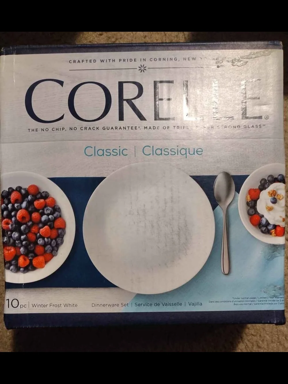 Corelle Classic Dinnerware Set - Winter Frost White